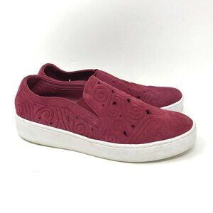 Donna Karan Tiana Slip On Sneakers Maroon Red 6.5
